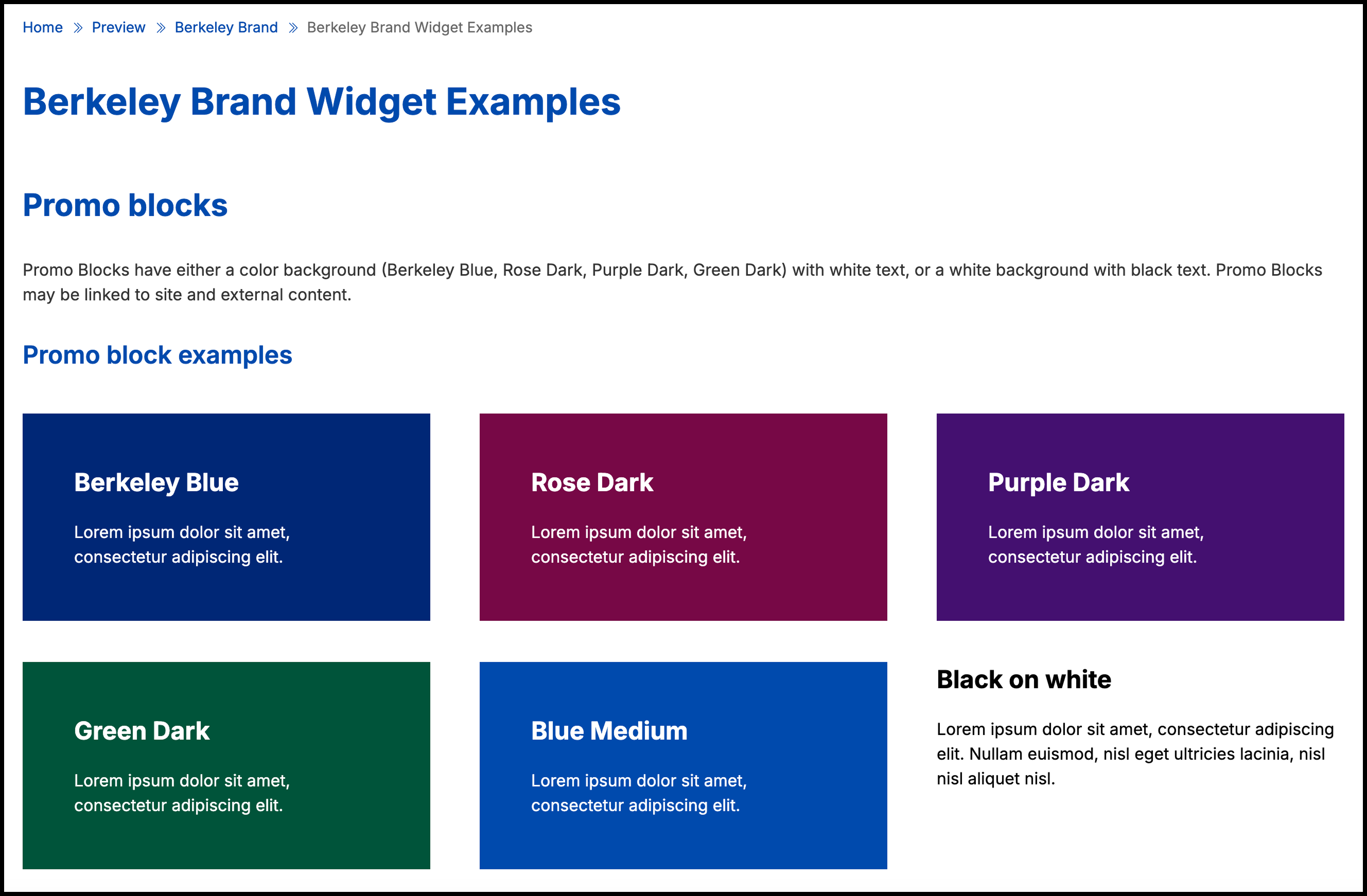 Screenshot of a Berkeley Web Builder custom page